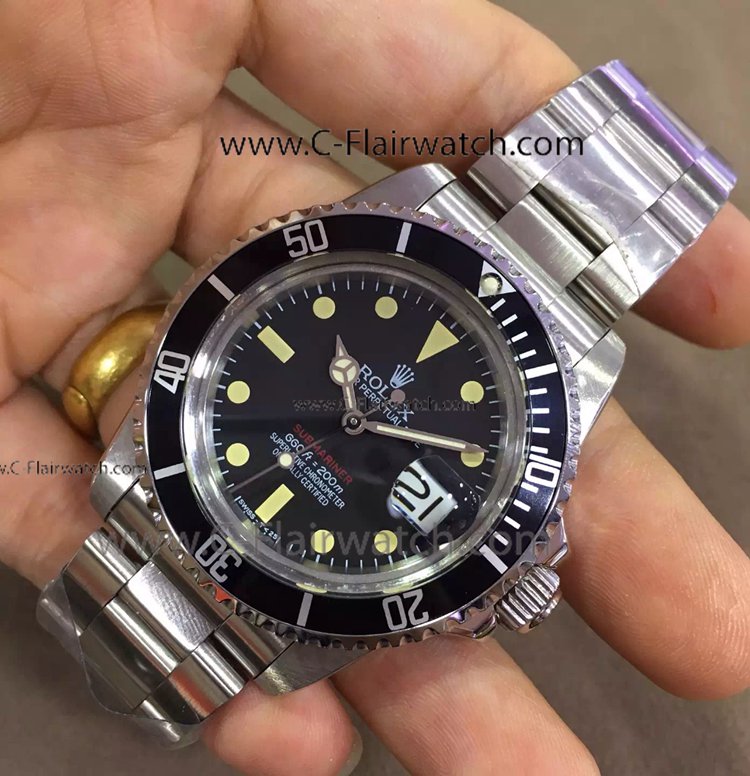 Rolex Vintage Submariner Replica Watch Stainless Steel Black